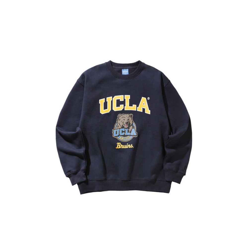พร้อมส่ง UCLA เสื้อกันหนาว คอกลม แขนยาว ผ้าฝ้ายแท้ พิมพ์ลาย สไตล์เดียวกัน สําหรับผู้ชาย และผู้หญิง