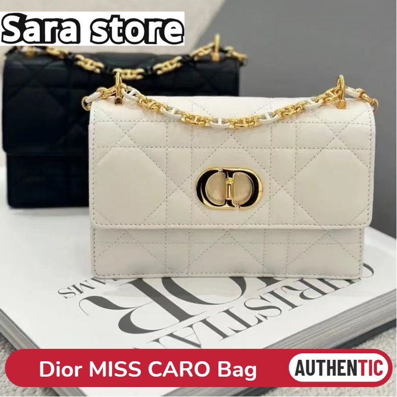ดิออร์ Dior MISS CARO สุภาพสตรี/กระเป๋าสะพายไหล่/กระเป๋าสะพายข้าง/กระเป๋าสะพายโซ่/Mini