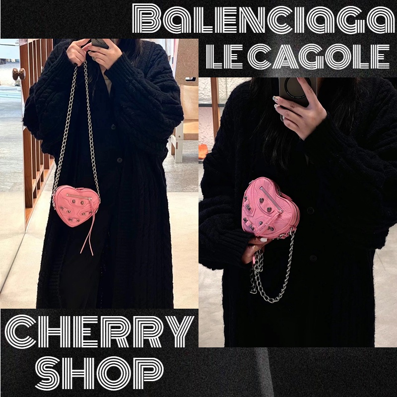 บาเลนเซียก้า Balenciaga LE CAGOLE HEART MINI BAGกระเป๋ามินิหัวใจ/ แบรนด์ใหม่และเป็นของแท้