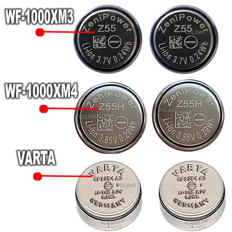 Z55H Battery For VARTA Sony WF-1000XM4 WF-1000XM3 1000X WI-SP600N WF-SP700N WF-SP900 Bluetooth Earphone Battery Charging
