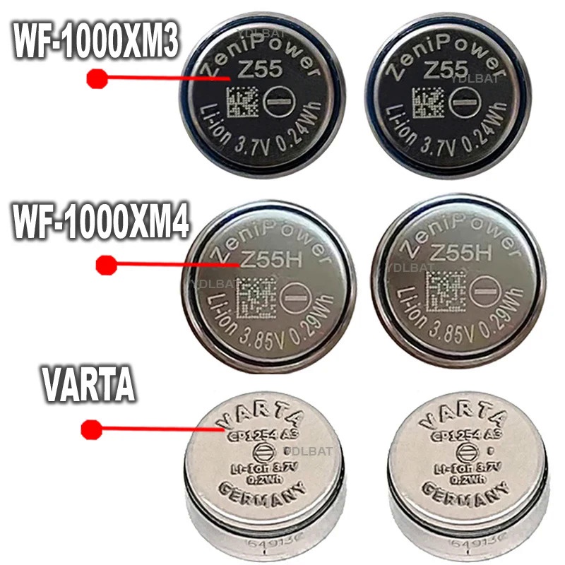 Z55H Battery For VARTA Sony WF-1000XM4 WF-1000XM3 1000X WI-SP600N WF-SP700N WF-SP900 Bluetooth Earph