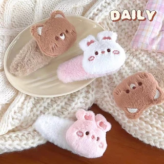 ในไทย-พร้อมส่ง✨กิ๊บหนีบผม กระต่ายน่ารักๆฟูๆ BBคลิปด้านข้าง Insสไตล์เกาหลี นักเรียนสำหรับผู้หญิง เครื่องประดับผมแฟชั่น-Mo