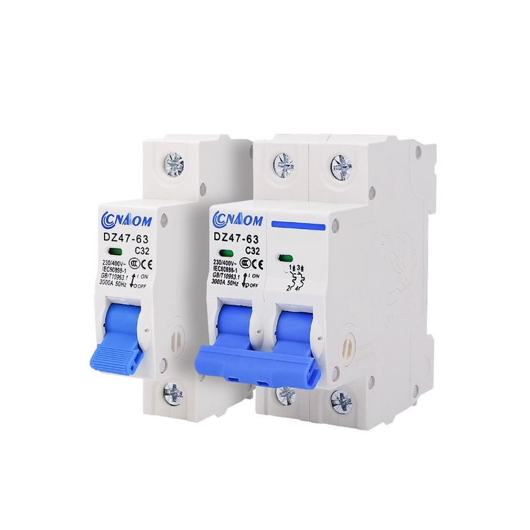 [1P-4P] Dz47-63 สวิตช์เบรกเกอร์วงจร ขนาดเล็ก 2P3P 6a-32a-63a