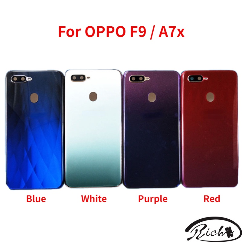 เคสแบตเตอรี่ ด้านหลัง พร้อมกรอบเลนส์กล้อง สําหรับ OPPO F9 A7x CPH1823 1825 PBBM00 PBBT00