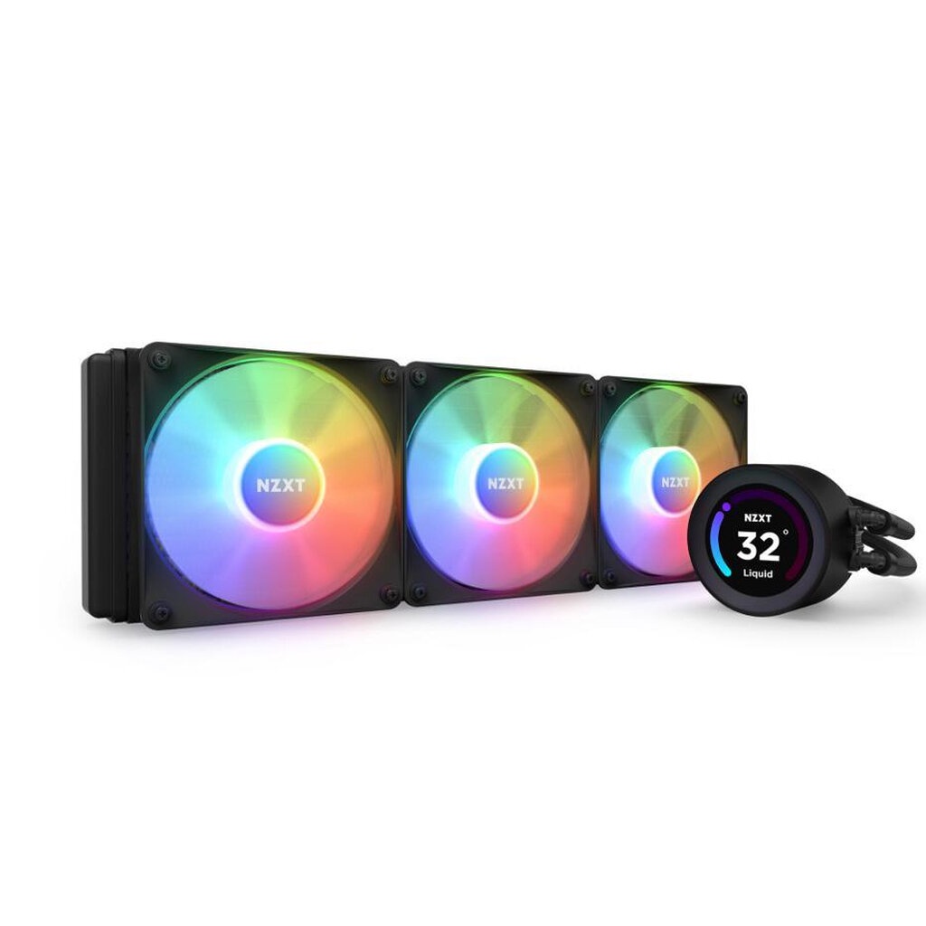 NZXT Kraken Elite RGB 360mm - RGB AIO CPU Liquid Cooler – Customizable LCD Display - 3 x F120RGB