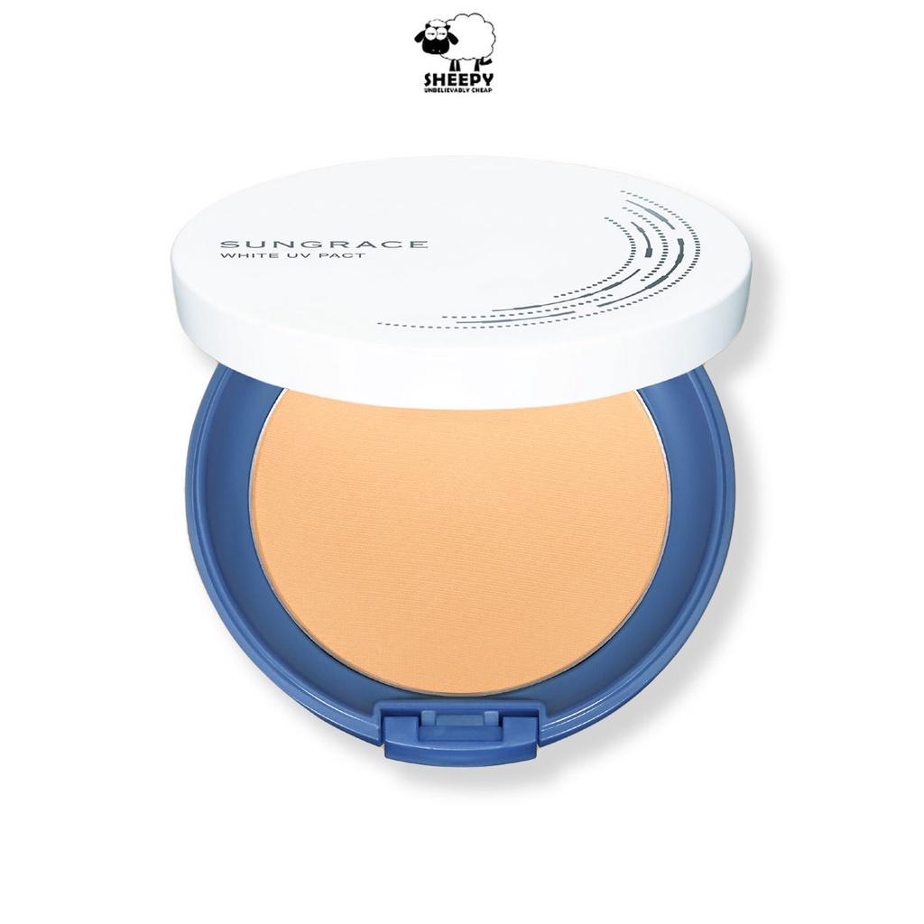 SUNGRACE แป้ง ซันเกรส แป้งพัฟ WHITE UV PACT N SPF18 PA++