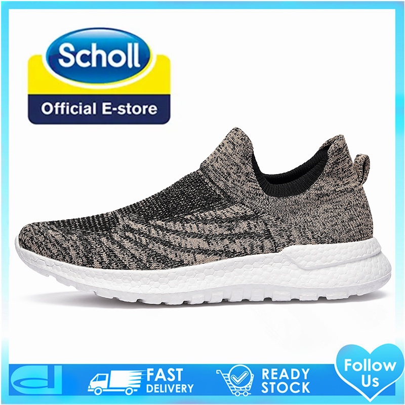 รองเท้ากีฬา scholl ส้นแบน แบบสวม สไตล์เกาหลี สําหรับผู้ชาย