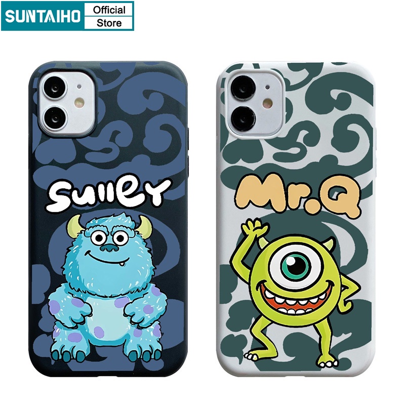 Suntaiho เคสไอโฟน เคสโทรศัพท์ซิลิโคน TPU แบบนิ่ม ลายการ์ตูนมอนสเตอร์ กันกระแทก สําหรับ Iphone 15 14 13 12 11 Pro Max IP 7 8 Plus Iphon X XS XR Xs Max