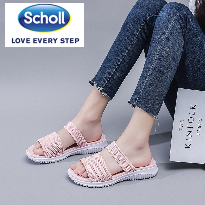 Scholl รองเท้าผู้หญิง scholl scholl scholl รองเท้าแตะชายหาดแบนผู้หญิง scholl Slides รองเท้า scholl ผู้หญิงรองเท้าแตะโบฮีเมียผู้หญิง