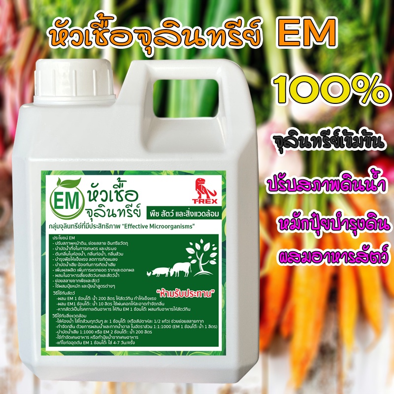 EM หมักปุ๋ย กำจัดกลิ่น ดับกลิ่นส้วม บำรุงพืชผัก หัวเชื้อจุลินทรีย์อีเอ็ม บำบัดน้ำ ดับกลิ่นท่อน้ำ ใช้ย่อยสลาย บรรจุ 1ลิตร