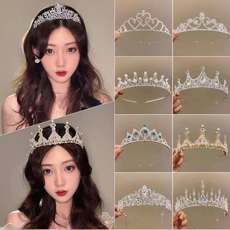 เครื่องประดับ ที่คาดผม รูปมงกุฎ เหมาะกับของขวัญวันเกิด สําหรับเจ้าสาว