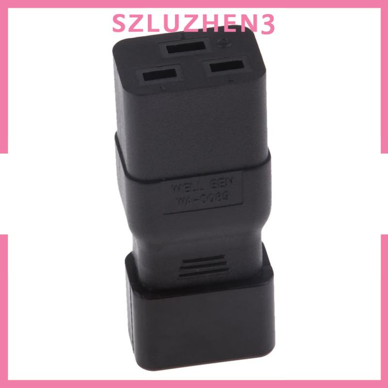 [Szluzhen3] อะแดปเตอร์แปลงปลั๊กไฟ C14 เป็น C19 IEC 320 ตัวผู้ เป็นตัวเมีย