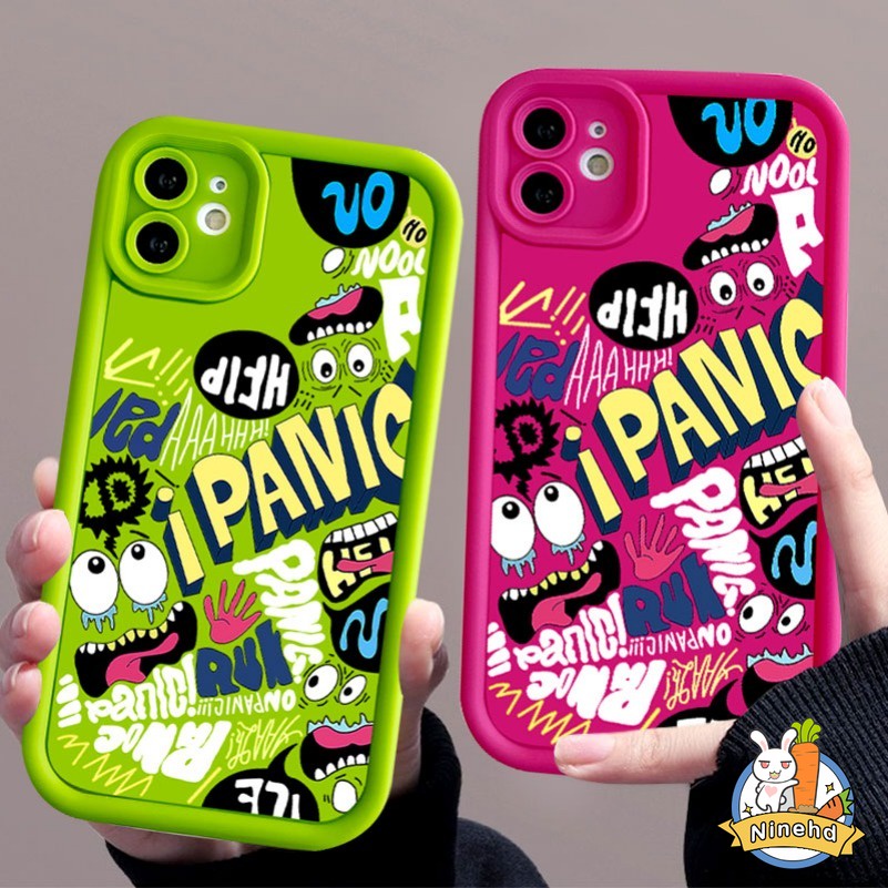เคสโทรศัพท์มือถือ ป้องกัน ปิดด้านหลัง ลายกราฟฟิตี้ตลก สร้างสรรค์ สําหรับ OPPO A18 A38 A17 A16 A15 A57 A5S A3S A38 A58 A5 A9 A52 A92 A31 A72 A78 A95 A76 A16K A54 A55 Reno 5 10 Pro Plus