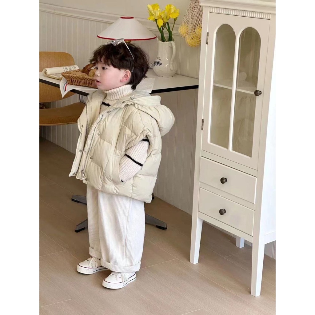 [W.M KIDS & BABY] พร้อมส่ง ส่งฟรี เสื้อกั๊ก ผ้าฝ้าย ขนาดเล็ก กลาง แฮนด์เมด แฟชั่นฤดูใบไม้ร่วง ฤดูหนาว สไตล์เกาหลี สําหรับเด็กผู้ชาย เด็กผู้หญิง