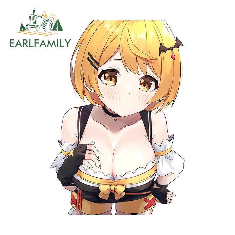 EARLFAMILY 13 ซม.x 9 ซม.Yozora Mel Peeking สติกเกอร์รถ Creative Scratch-Proof กระเป๋าเดินทาง Caravan