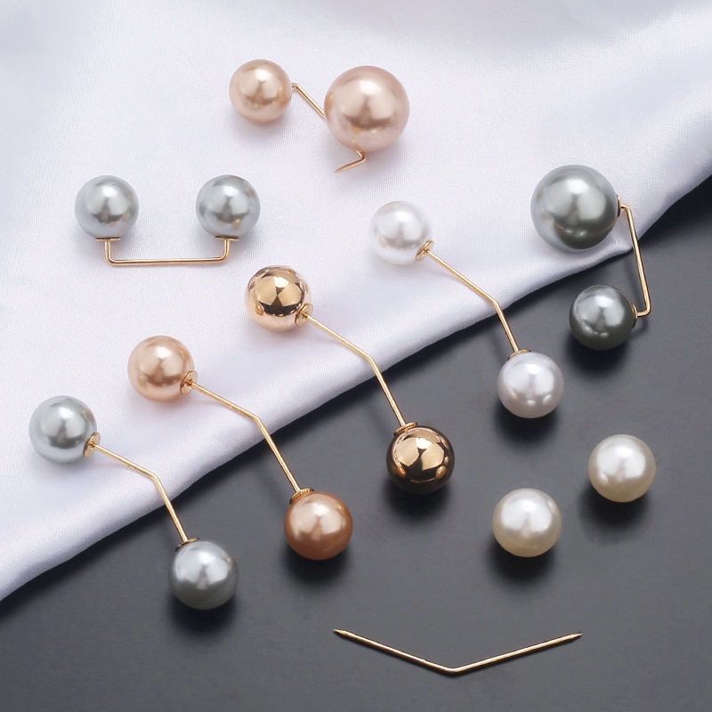 2 ชิ้น คู่ มุก เข็มกลัด Pins สวยหรู เข็มกลัด สําหรับผู้หญิง เสื้อกันหนาว เสื้อคาร์ดิแกน คลิป เสื้อโค้ท เครื่องประดับตกแต่งชุด ราคา ถูกที่สุด ดีลบีเคเค แกลเลอรีภาพที่ 2