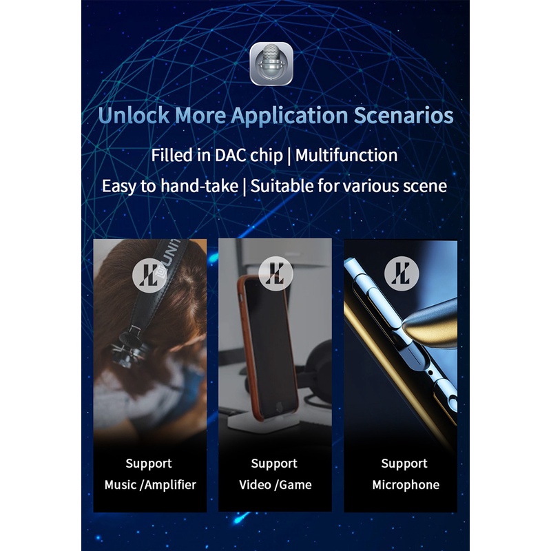 Jcally JM6 PRO เครื่องขยายเสียงโค้ด CX31993 สําหรับ IOS โทรศัพท์มือถือ Apple