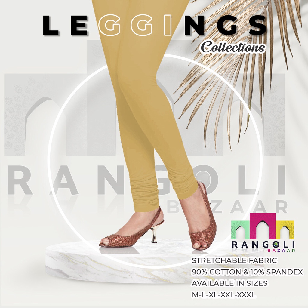 INDIAN CHURIDHAR LEGGINGS 4WAY STRECTH M - 3XL BY RANGOLI BAZAAR Fit Fabric