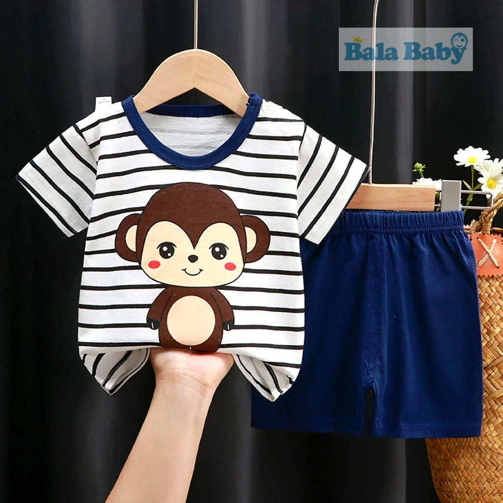 ชุดเด็ก เสื้อผ้าเด็ก เซทเสื้อ+กางเกงขาสั้น size 80-110 cm DXT37 thumbnail 10