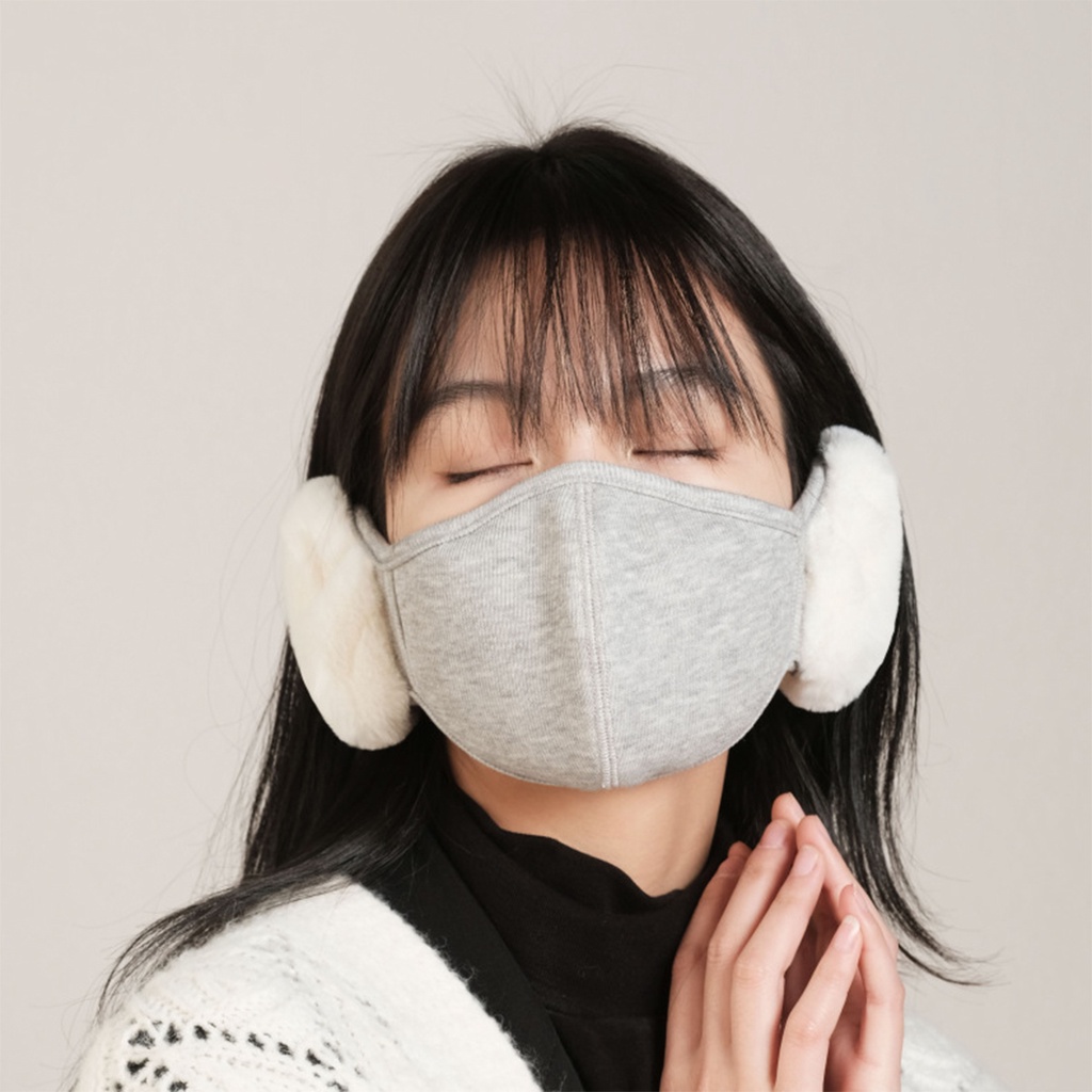 2-in-1 หน้ากากปิดหู กันลม ให้ความอบอุ่น ไร้แรงกด กันลม เหมาะกับฤดูหนาว สําหรับขี่รถจักรยานยนต์กลางแจ้ง