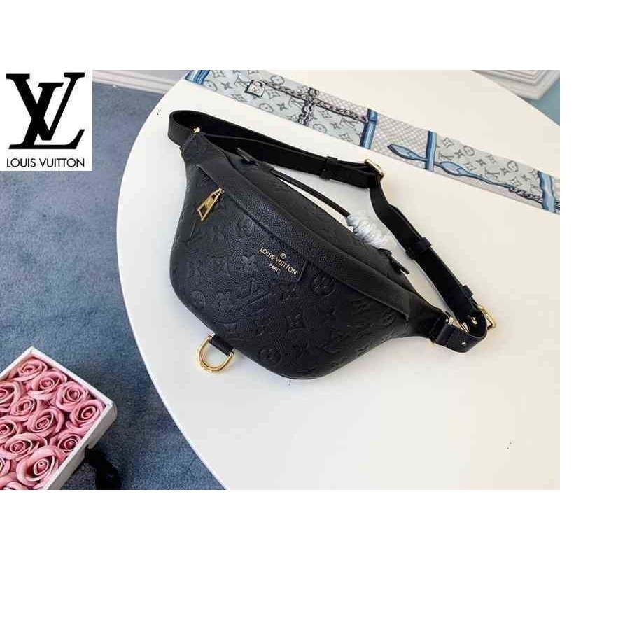 หลุยส์วิตตอง Louis Vuitton กระเป๋า lv m44812 empreinte bumbag สีดำเต็มหนังหน้าอกเอว s มินิเข็มขัด ยาวกระเป๋าสตางค์โซ่กระ