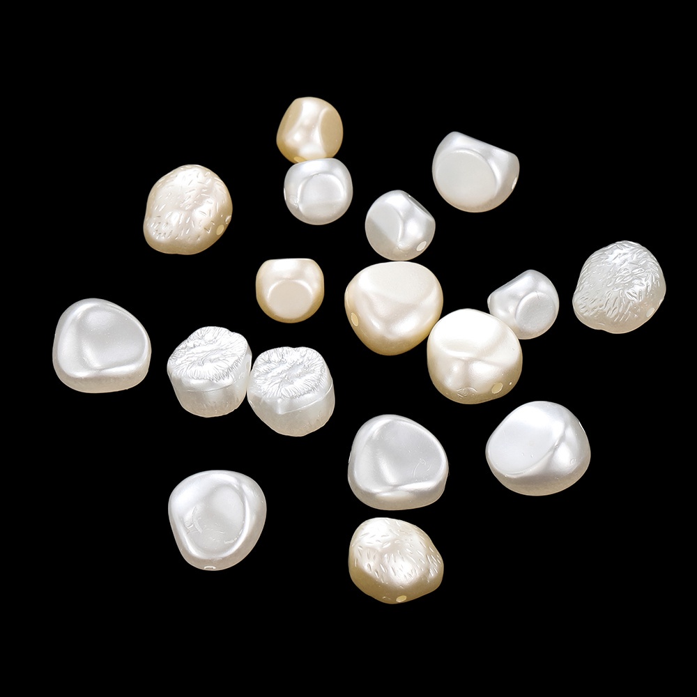 St. kunkka 30 ชิ้น ABS เลียนแบบไข่มุกไม่สม่ําเสมอ Peas ลูกปัดสําหรับ diy เครื่องประดับอุปกรณ์เสริม