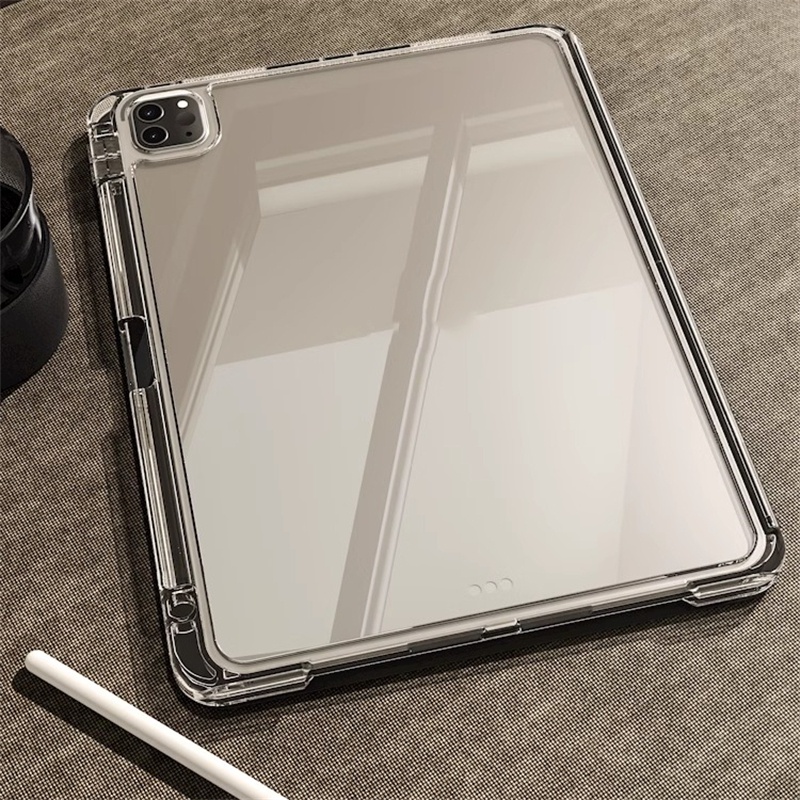 เคสอะคริลิคใส พร้อมช่องใส่ปากกา สําหรับ IPad Pro11 Air 5 4 10th 9th 8th 7th Gen 10.2 10.5 9.7 Mini