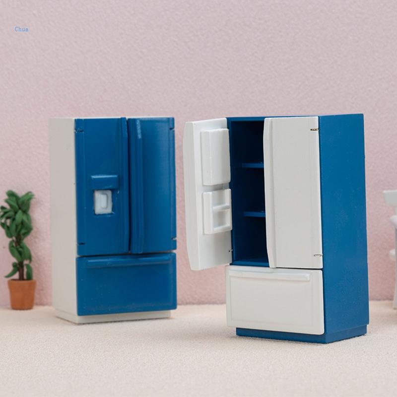 Chua ตู้เย็น แบบสองประตู ขนาดเล็ก สไตล์เรโทร สําหรับตกแต่งสวน ปาร์ตี้