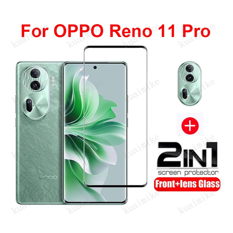 Oppo Reno 11 Pro 5Gกระจกนิรภัย 2 ใน 1 ป้องกันหน้าจอสําหรับOPPO Reno 11 10 Pro Plus 8T 8Z 7Z 6Z 8 7 6