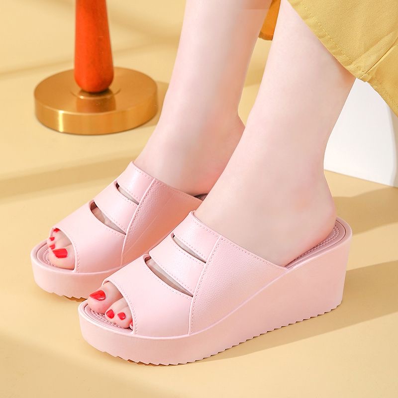 ⚡พร้อมส่ง⚡รองเท้าแตะแพลตฟอร์มสตรี รองเท้าแตะเพื่อสุขภาพ บรรเทาอาการปวดส้นเท้าโดยตรง