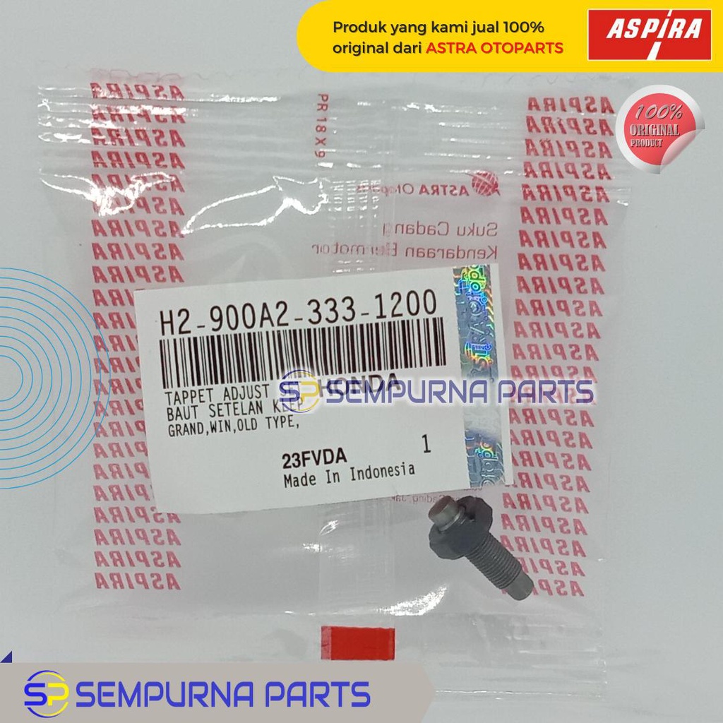 GRAND, WIN, SUPRA VALVE ADJUSTMENT BOLT 900A2-333-000 - ASPIRA