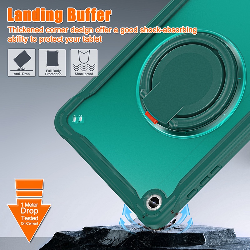 เคสแท็บเล็ต กันกระแทก ป้องกันเต็มเครื่อง 360 องศา สําหรับ Samsung Tab A9 8.7 นิ้ว X110 A9+ A9 Plus 11 นิ้ว X210° ฝาครอบมือจับ แบบหมุนได้ - รูปที่ 7