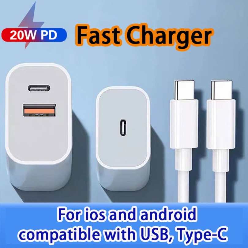 สำหรับ iPhone 20W PD Adapter Fast หัวชาร์จ USB Type-c ถึง L Fast สายชาร์จข้อมูล 1M /1.5M/2M