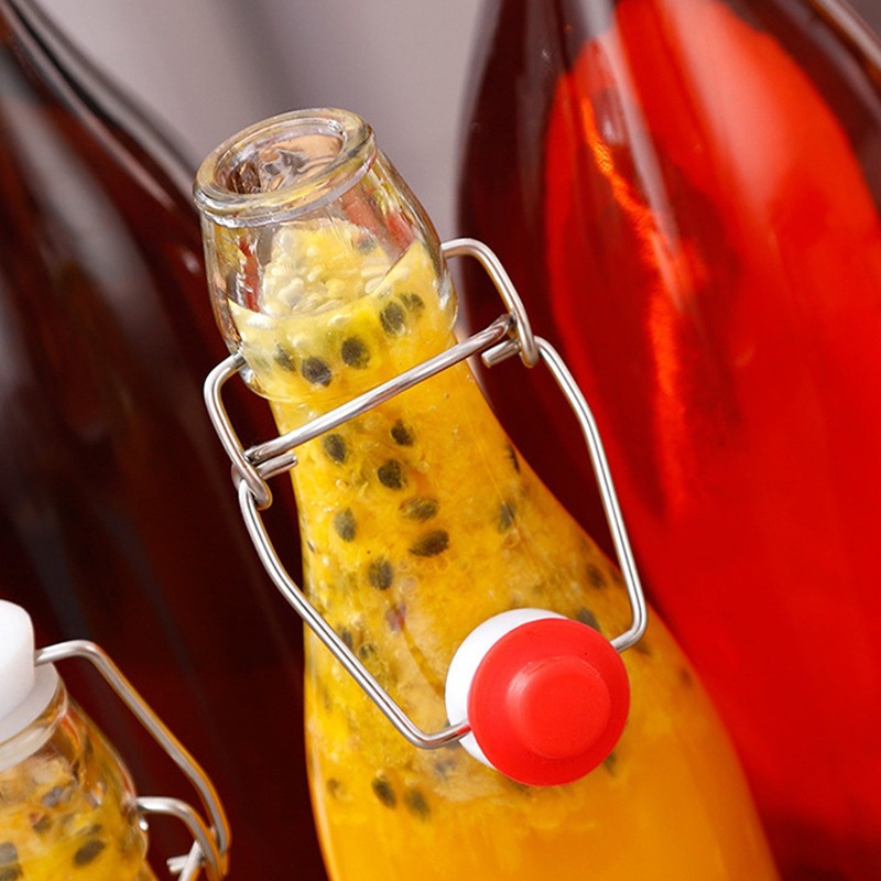 ขวดแก้วสูญญากาศพร้อมจุกฝา เก็บน้ำ  Sealed glass bottle #D-0049 - รูปที่ 3