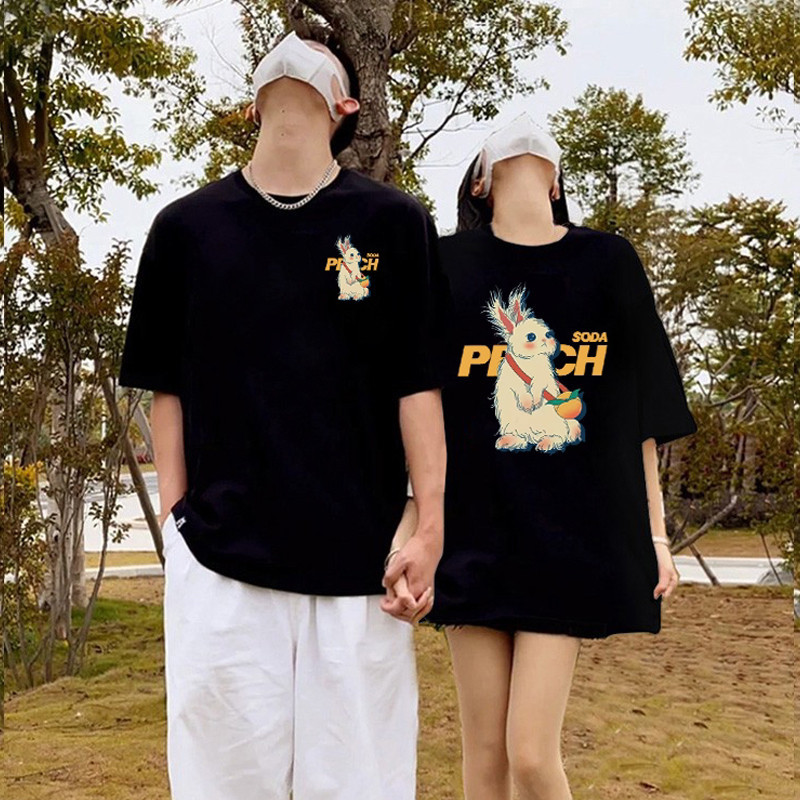 [ส่งจากโรงงาน]ออก24ชั่วโมง OOOK มาใหม่เสื้อยืดลายเสื้อคู่รัก