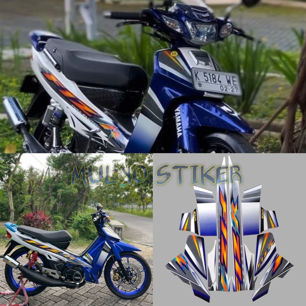 STRIPING Sticker Yamaha F1ZR fizr fiz r f1 zr 2004 blue white Sticker list body Fullset