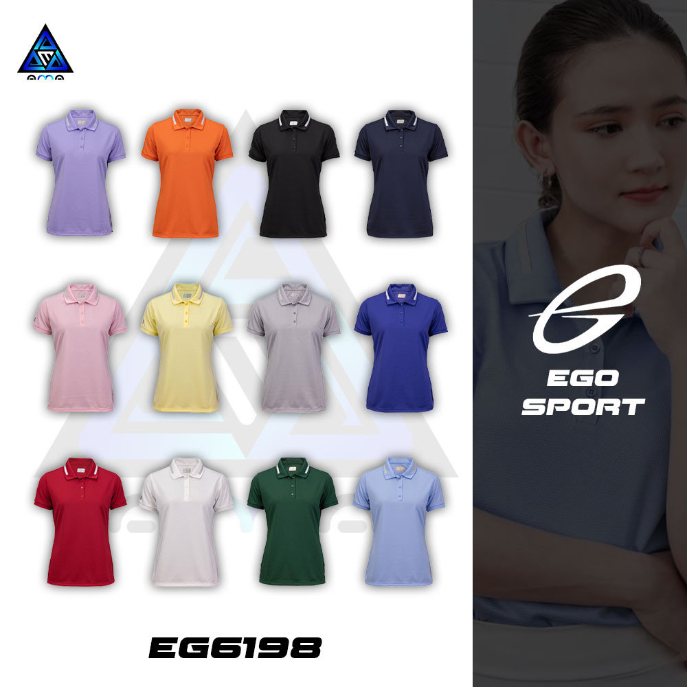 ลดแล้วลดอีก30% EGO SPORT เสื้อโปโล รหัส EG6198 หญิง เนื้อผ้าเซรามิก แท้100%