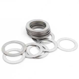304 สแตนเลสเครื่องซักผ้าบางเฉียบ M8-M30 สกรูโลหะกลม Meson Gap ปรับเครื่องซักผ้าแบบแบน 0.1-0.5