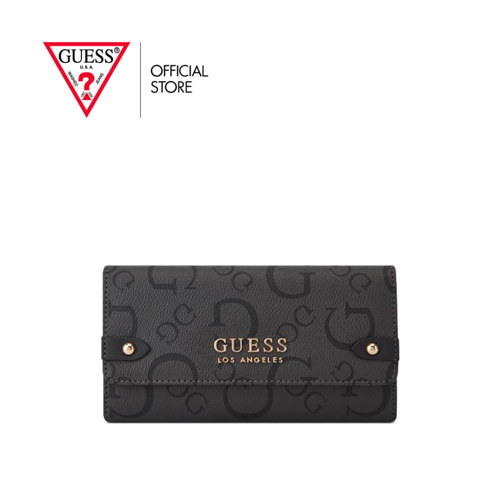 GUESS กระเป๋า รุ่น HG939951 DELPHINA SLG SLIM CLUTCH BLACK สีดำ