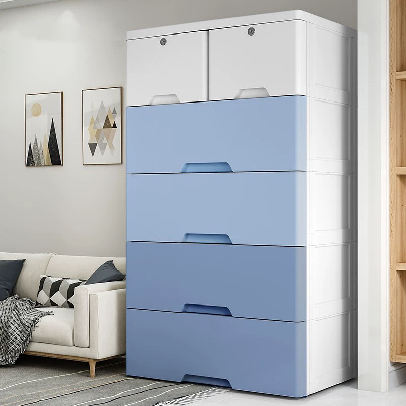 JUYBOSตู้ลิ้นชัก ลิ้นชักใส่เสื้อผ้า 7/6/5/4ชั้น เพิ่มหนาตู้ลิ้นชักพลาสติก ลิ้นชักใส่ของ สีสลับ มีล้อ