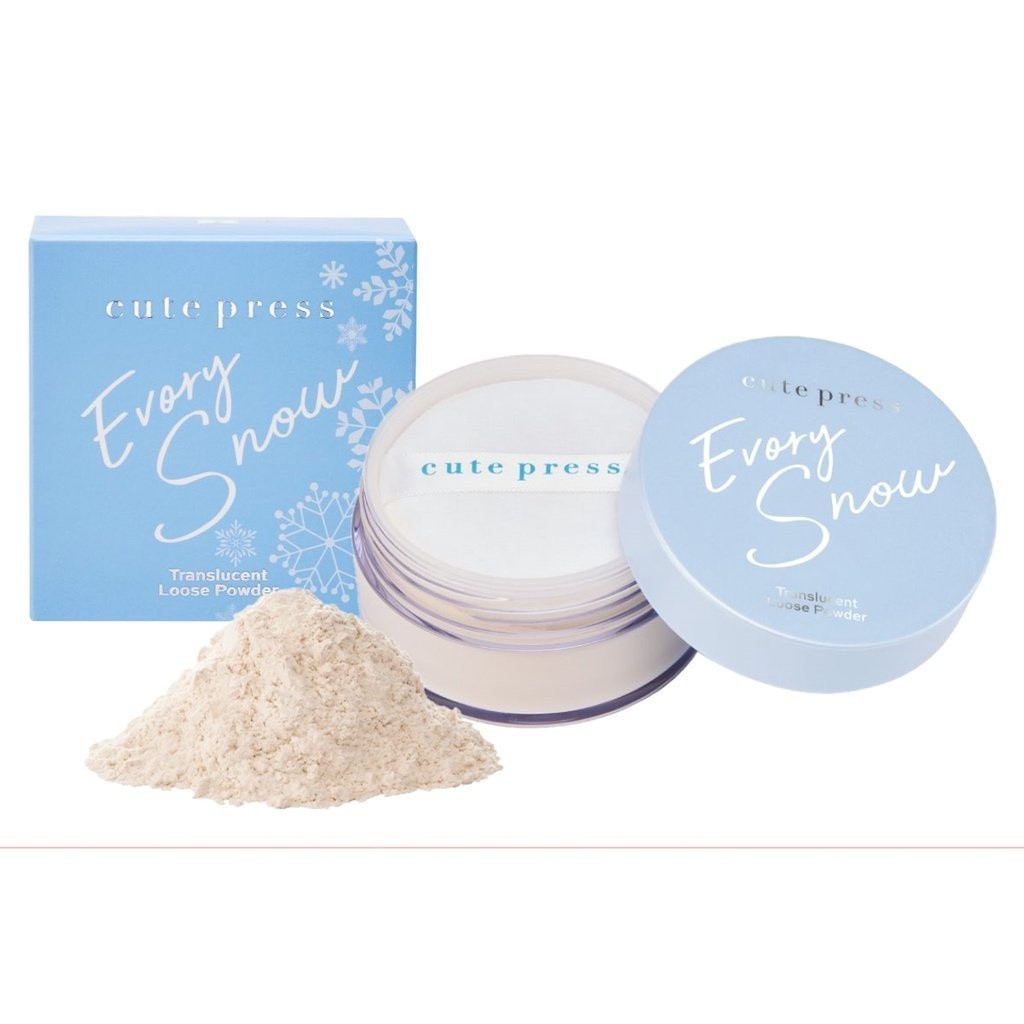 Cute Press Evory Snow Translucent Loose Powder #75364 : cutepress สโนว์ แป้งฝุ่น กล่องฟ้า