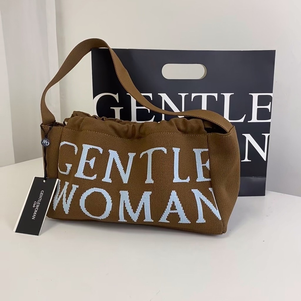 🚛🚛แท้💯GENTLEWOMAN DUMPLING BAG กระเป๋าสะพาย gentlewoman official Casual Letter Tote Bag