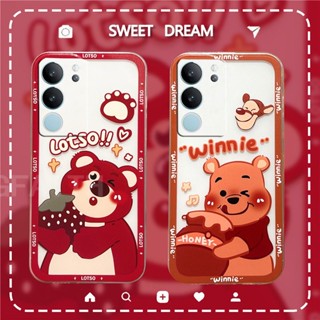 ขายดี เคสโทรศัพท์มือถือแบบนิ่ม ใส กันกระแทก ลายการ์ตูนหมีสตรอเบอร์รี่ และน้ําผึ้งน่ารัก สําหรับ VIVO V29 Y27 Y36 Y78 5G 4G V29 VivoY27 VivoY36