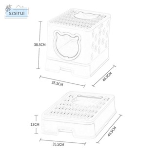 [szsirui] กระบะทรายแมว มีฮู้ด พร้อมฝาปิด สําหรับห้องน้ําแมว กระต่าย