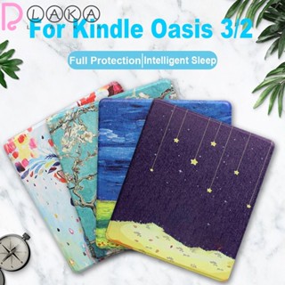 Lakamier เคสเครื่องอ่าน E-book Folio หนัง PU 7 นิ้ว 9 10th Gen ตั้งหลับอัตโนมัติ สําหรับ Kindle Oasis 2 3