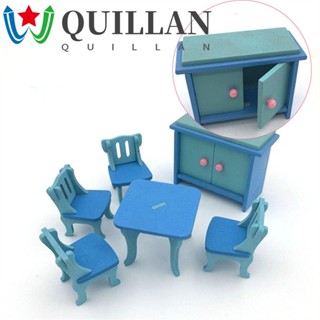 Quillan เฟอร์นิเจอร์บ้านตุ๊กตา 1:12 แบบไม้ สร้างสรรค์ อุปกรณ์เสริม สําหรับตกแต่งบ้านตุ๊กตา ห้องน้ํา ร้านอาหาร