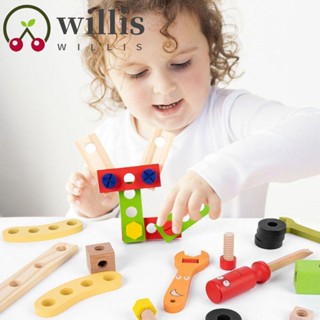 Willis ชุดกล่องเครื่องมือไม้ สกรู น็อต DIY สําหรับซ่อมแซมช่างไม้