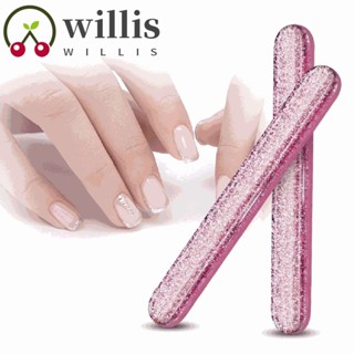 Willis ตะไบเล็บ แถบขัดเล็บ กระจกนาโน หลากสี กะทัดรัด เรียบเนียน ทนทาน กลิตเตอร์ ขัดติดเล็บผู้หญิง