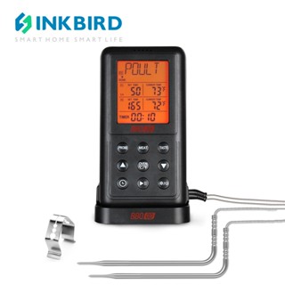 Inkbird BG-RF2C เครื่องวัดอุณหภูมิเนื้อสัตว์ดิจิทัล แคนดี้ อาหาร บาร์บีคิว เครื่องวัดอุณหภูมิการทําอาหาร พร้อมโพรบคู่ สําหรับย่าง