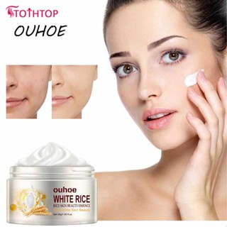 Ouhoe White Rice Moisturizing Cream Brightens Rejuvenates Skin Tone Lightens Acne Marks Hydrates The Face [ด้านบน]